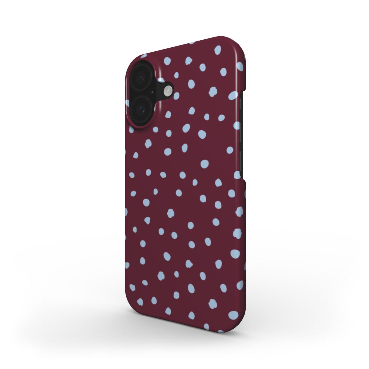 Wild Dots Burgundy & Blue - Slim Case