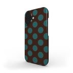 Jumbo Dots Brown & Teal - Slim Case
