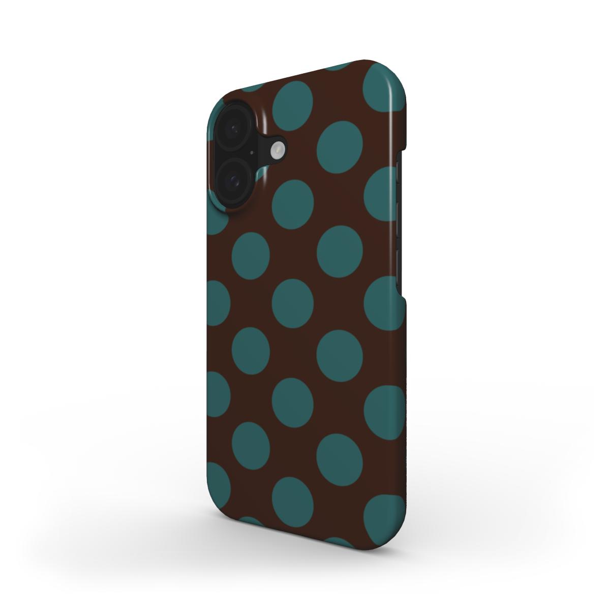 Jumbo Dots Brown & Teal - Slim Case