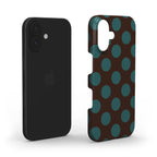 Jumbo Dots Brown & Teal - Slim Case