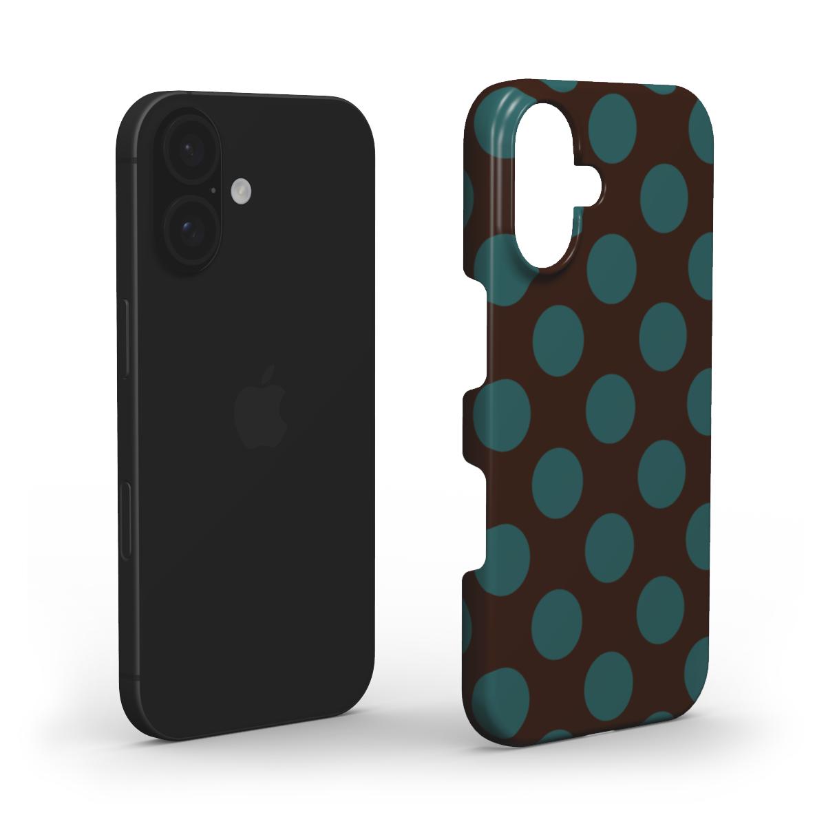 Jumbo Dots Brown & Teal - Slim Case