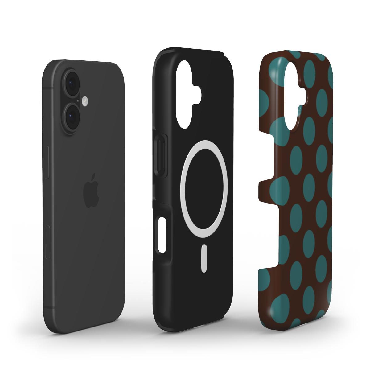 Jumbo Dots Brown & Teal - MagSafe Tough Case