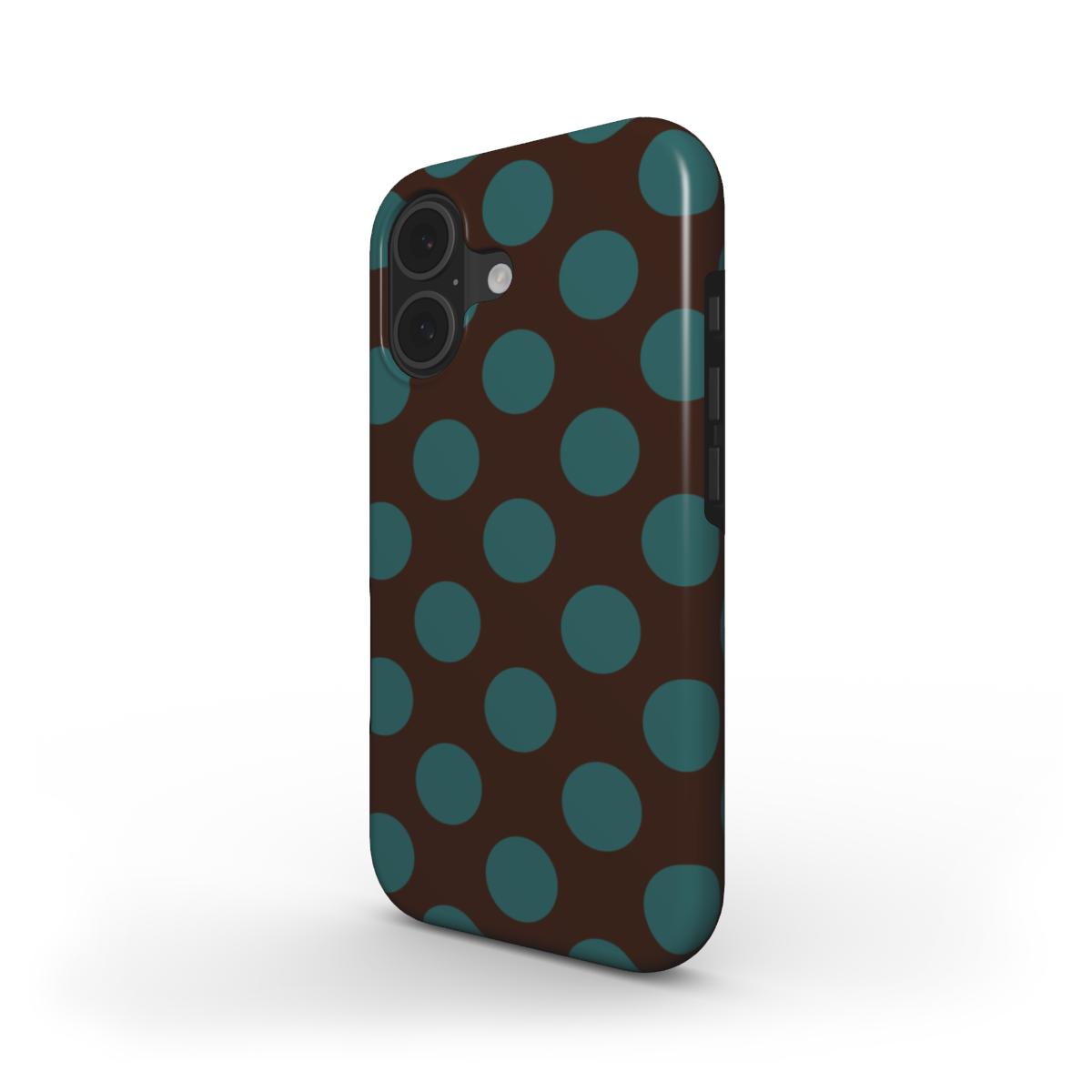 Jumbo Dots Brown & Teal - MagSafe Tough Case