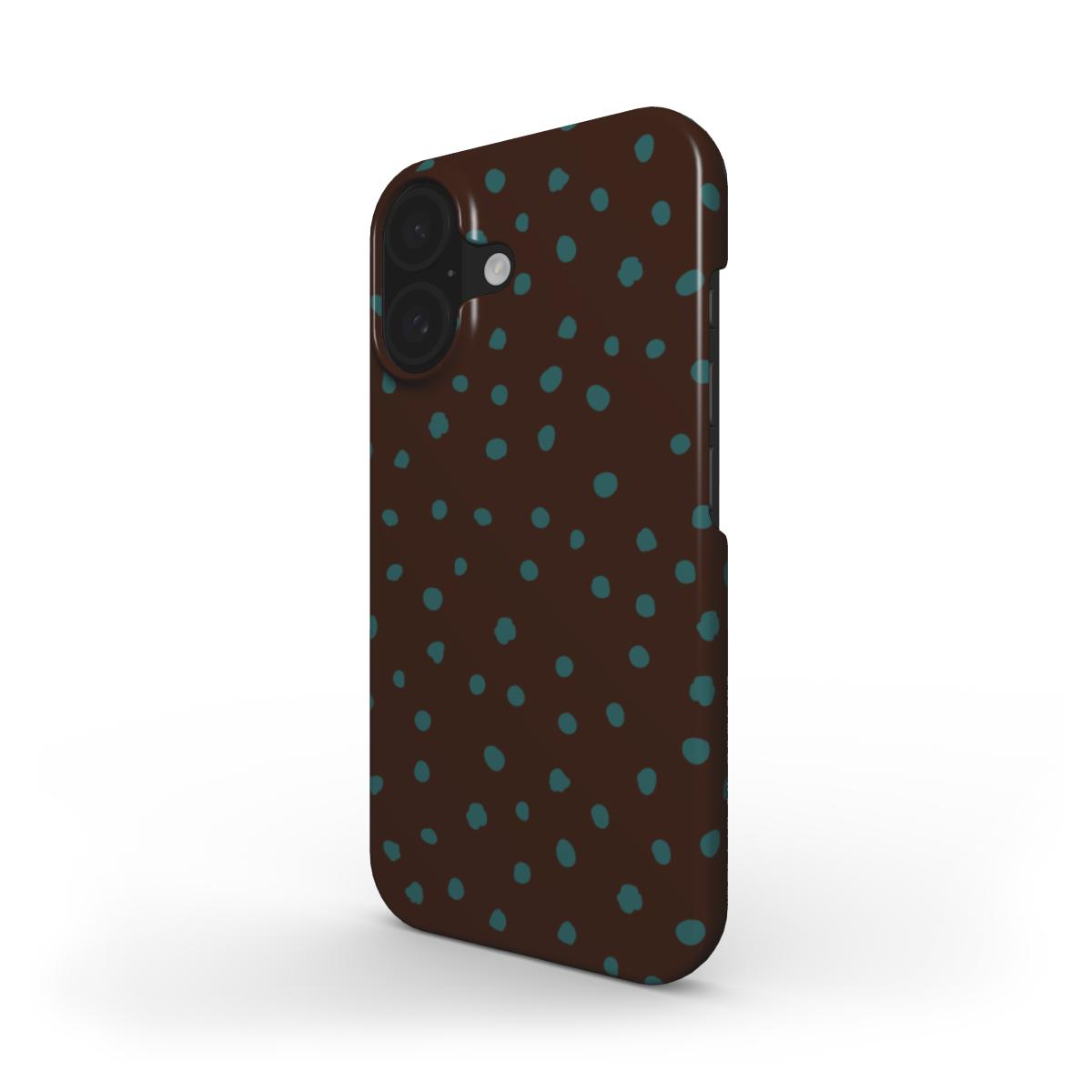 Wild Dots Brown & Teal - Slim Case