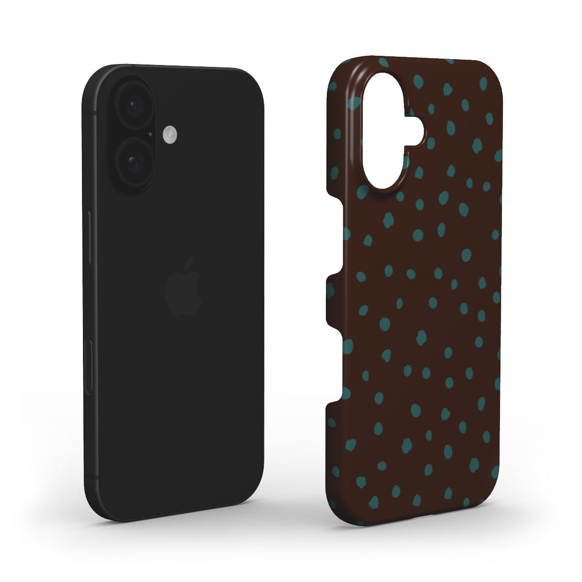 Wild Dots Brown & Teal - Slim Case
