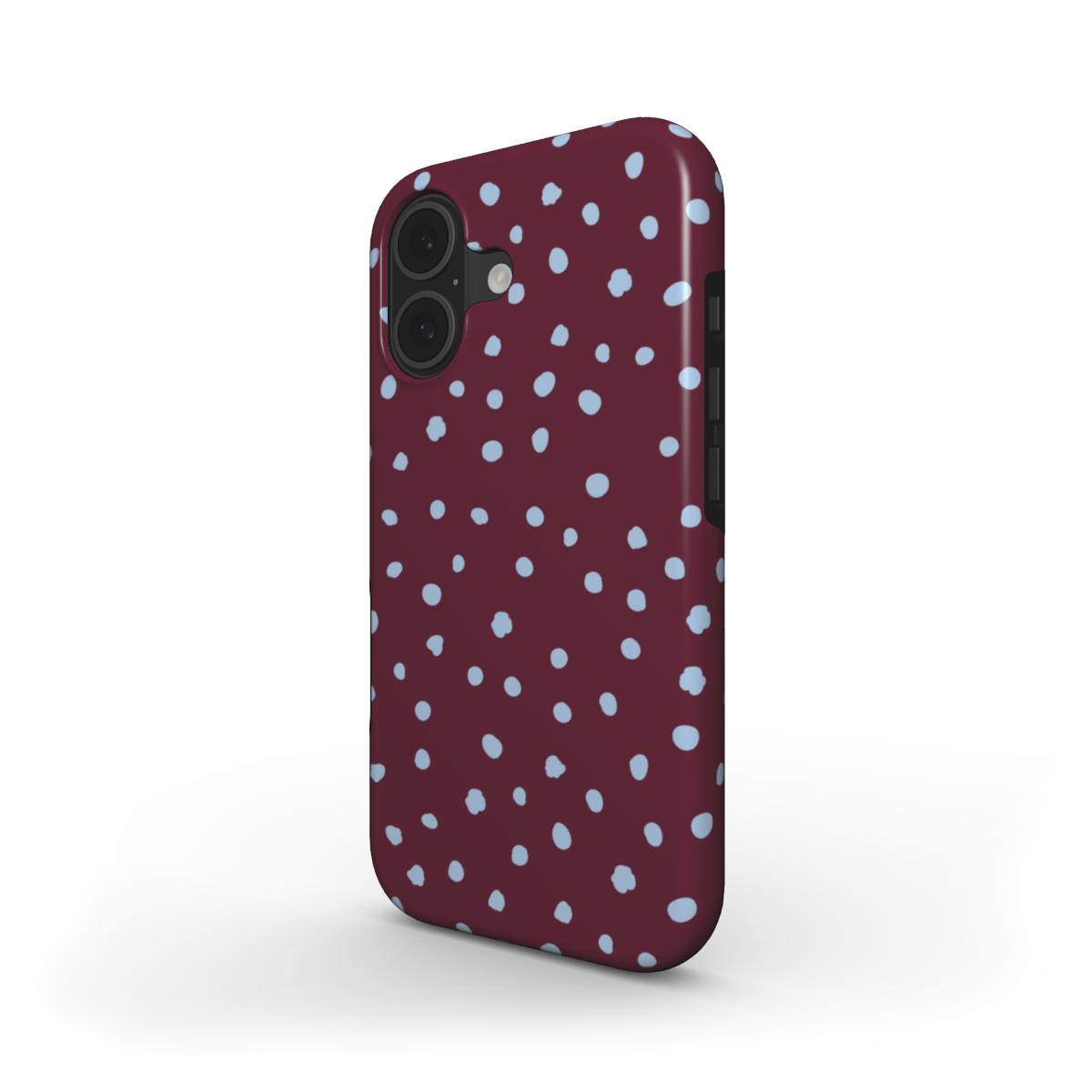 Wild Dots Burgundy & Blue  - MagSafe Tough Case