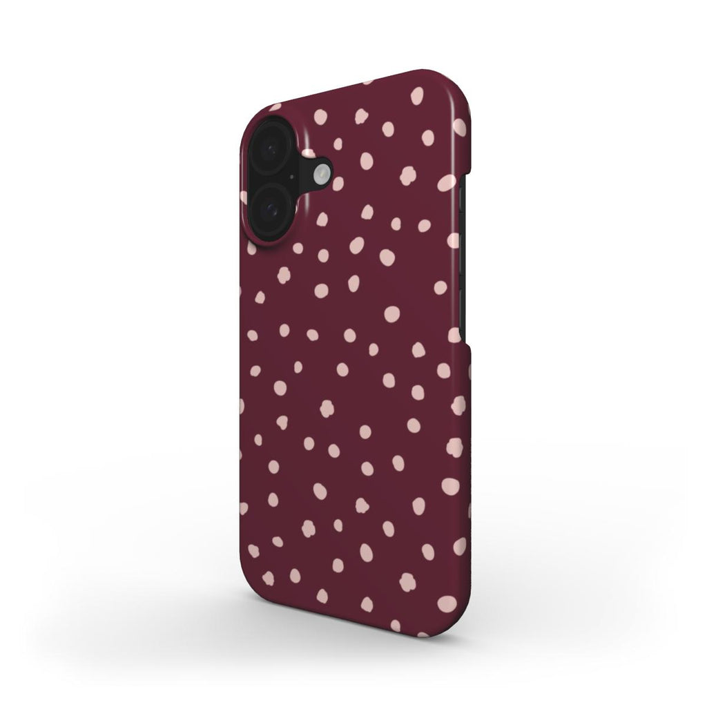 Wild Dots Burgundy & Pink  - Slim Case
