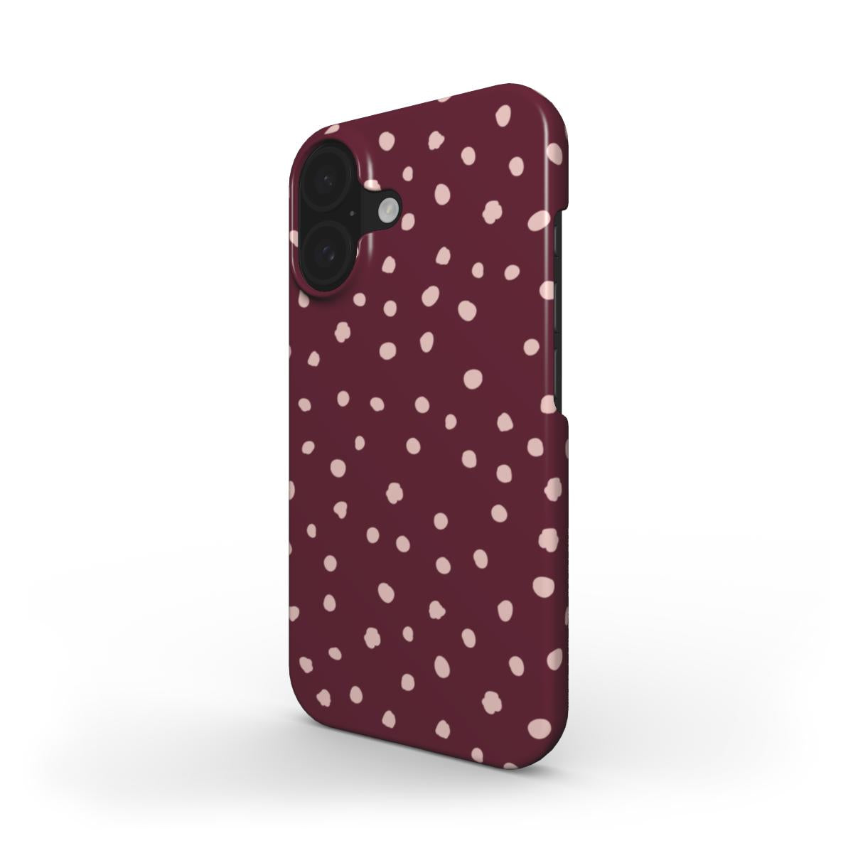 Wild Dots Burgundy & Pink  - Slim Case