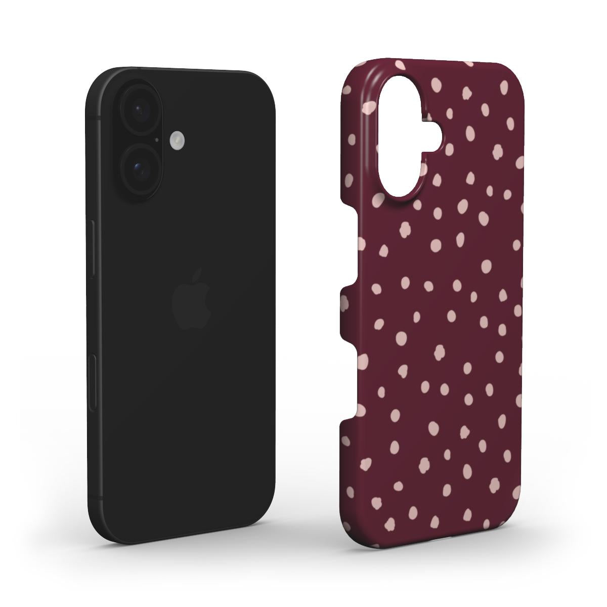 Wild Dots Burgundy & Pink  - Slim Case