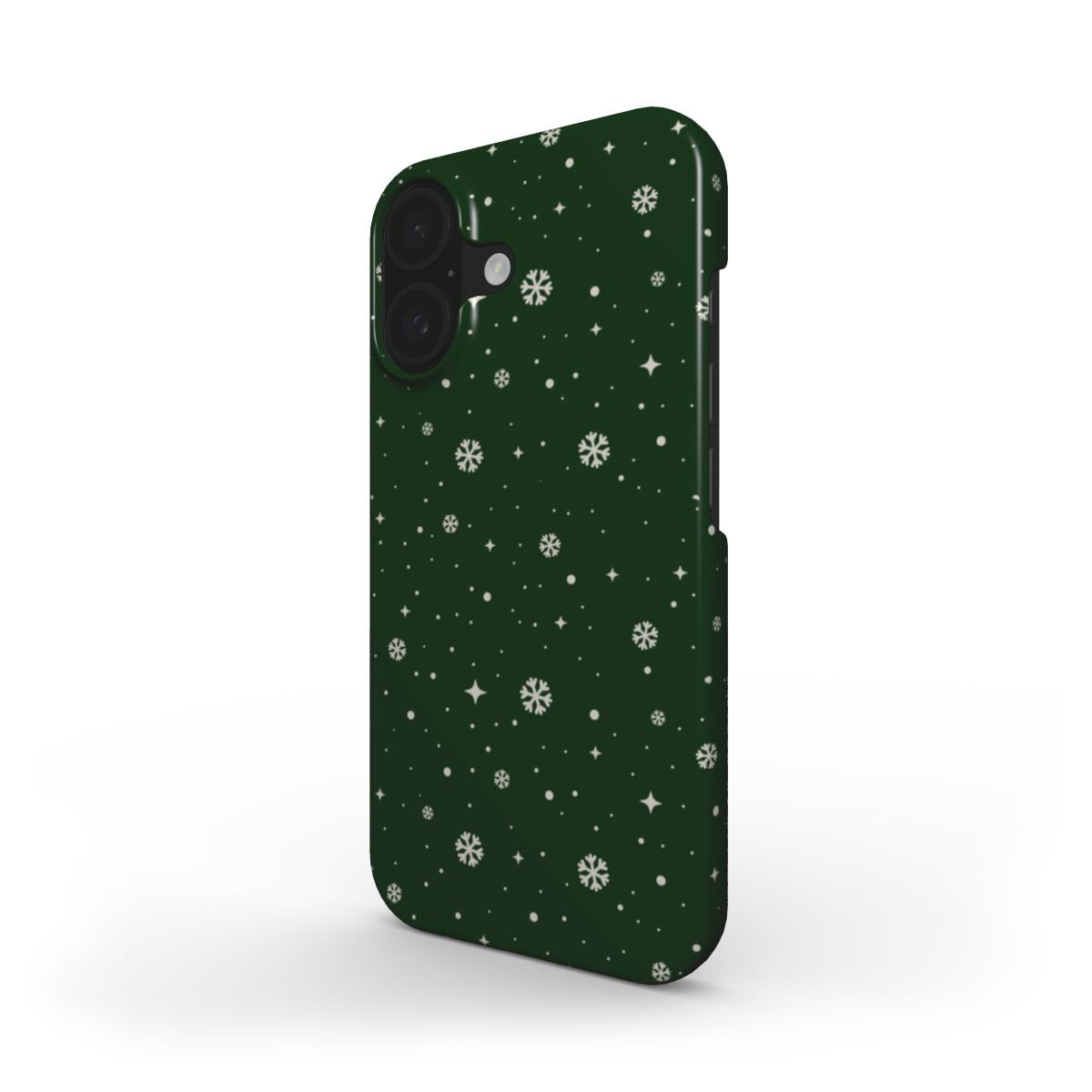Snowflakes Green - Slim Case