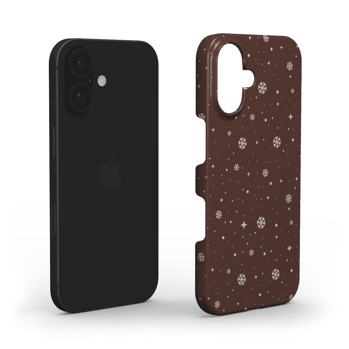 Snowflakes Brown - Slim Case