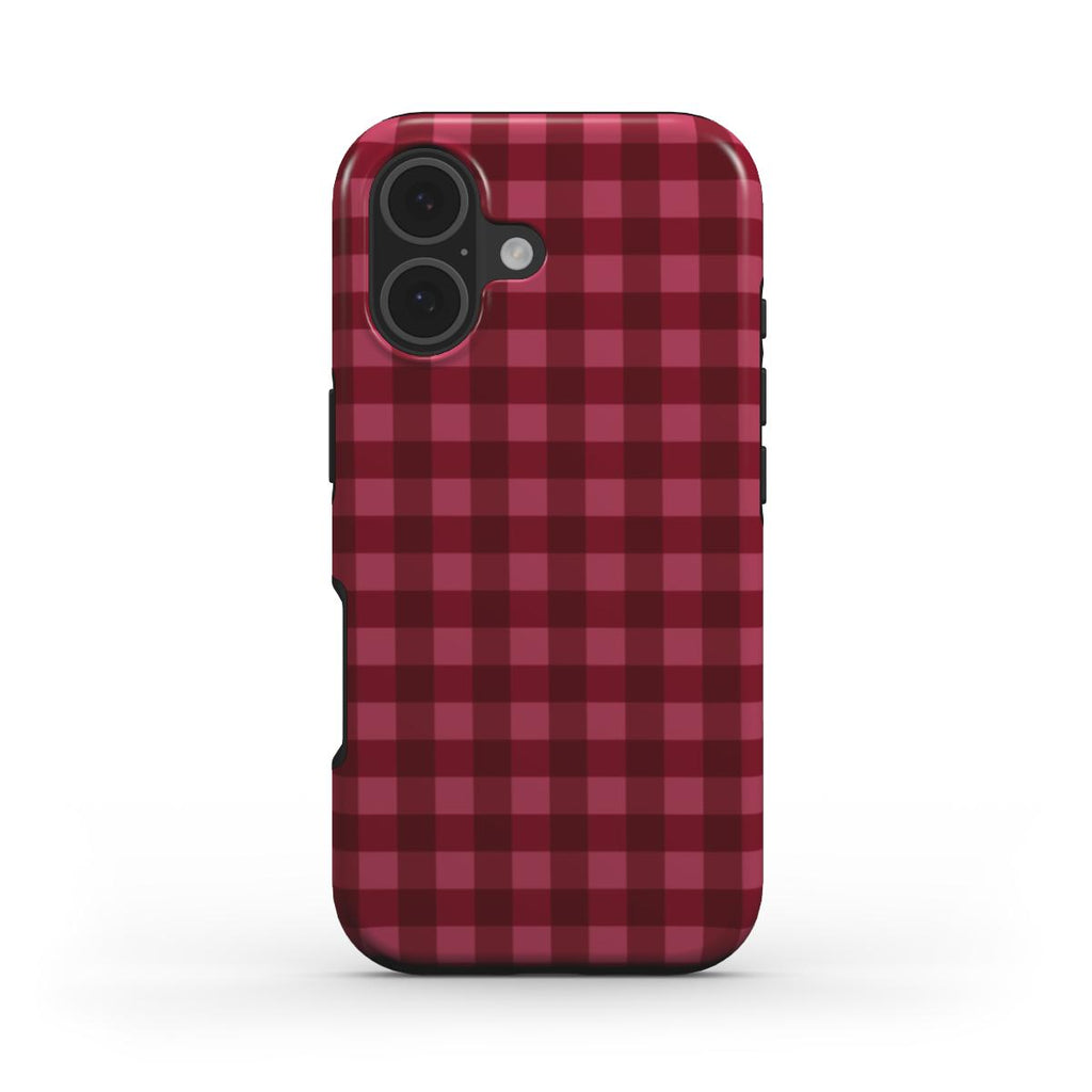 Pink Burgundy Gingham - MagSafe Tough Case