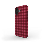 Pink Burgundy Gingham - Slim Case
