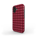 Pink Burgundy Gingham - Tough Case