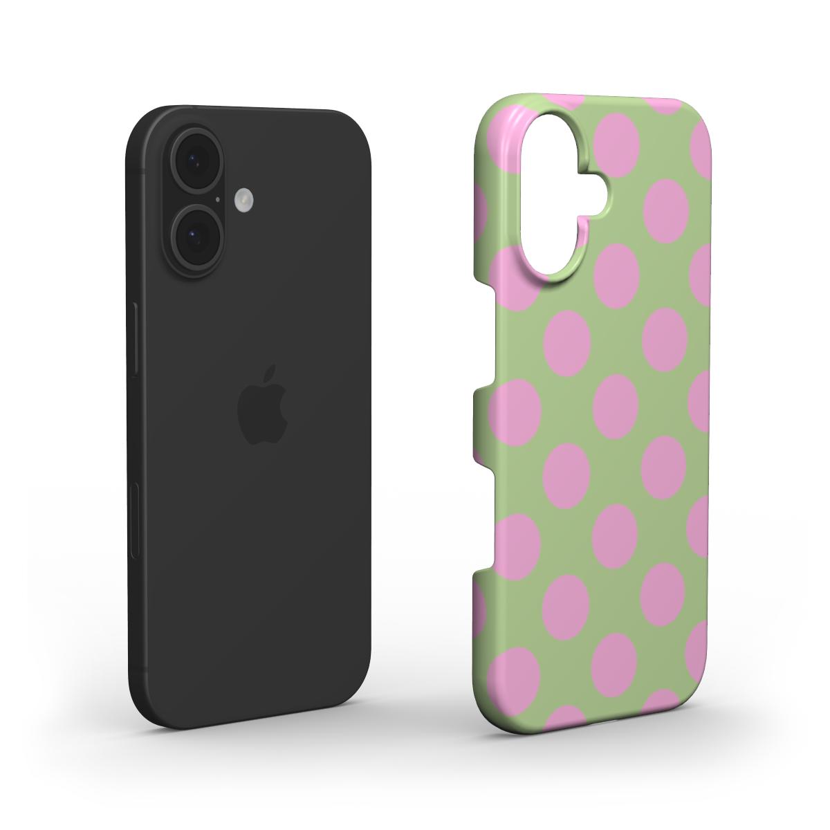 Jumbo Dots Pink & Green - Slim Case