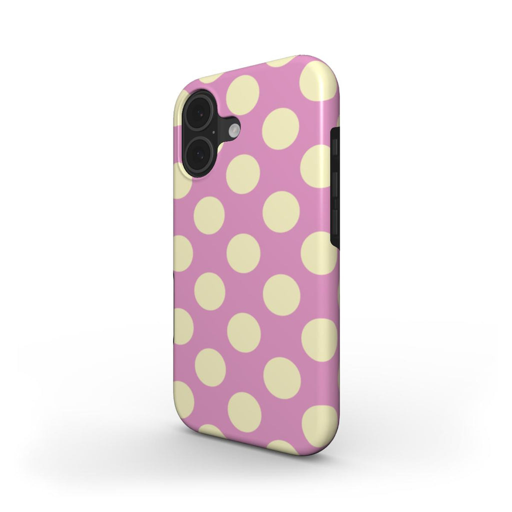 Jumbo Dots Yellow & Pink - Tough Case