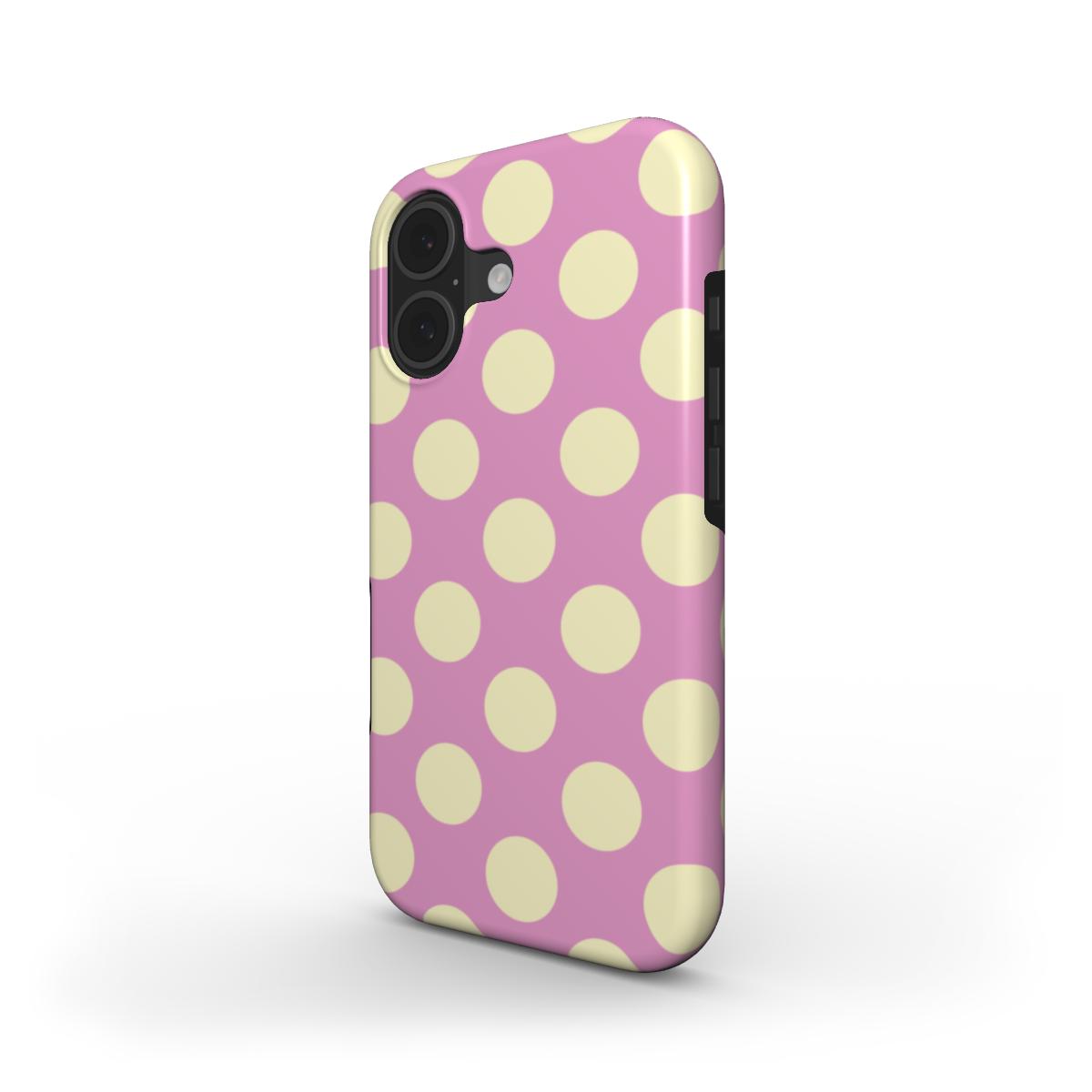 Jumbo Dots Yellow & Pink - Tough Case