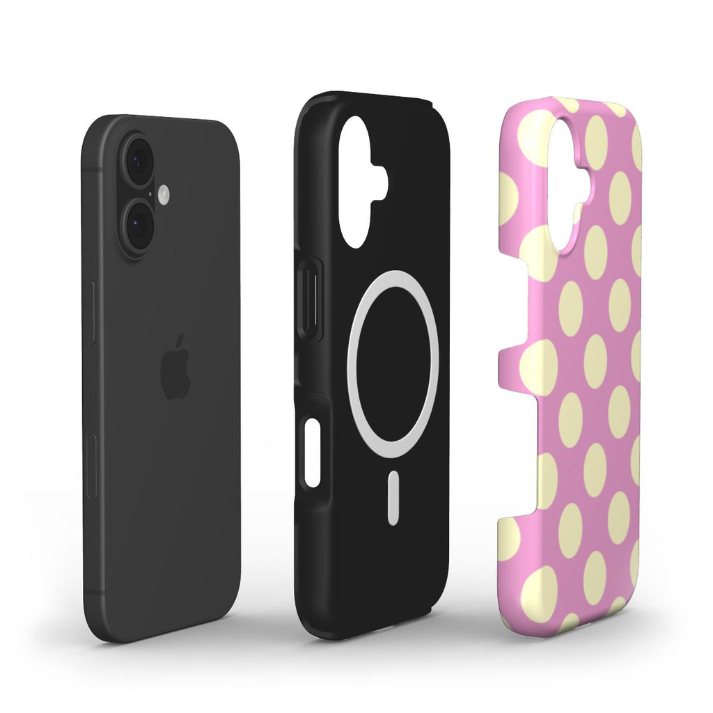 Jumbo Dots Yellow & Pink - MagSafe Tough Case