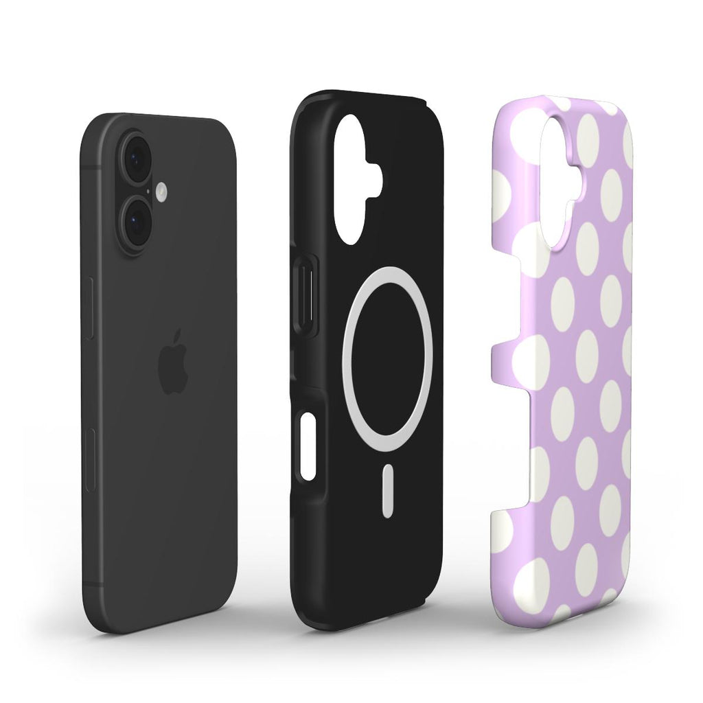 Jumbo Dots Cream & Lilac - MagSafe Tough Case