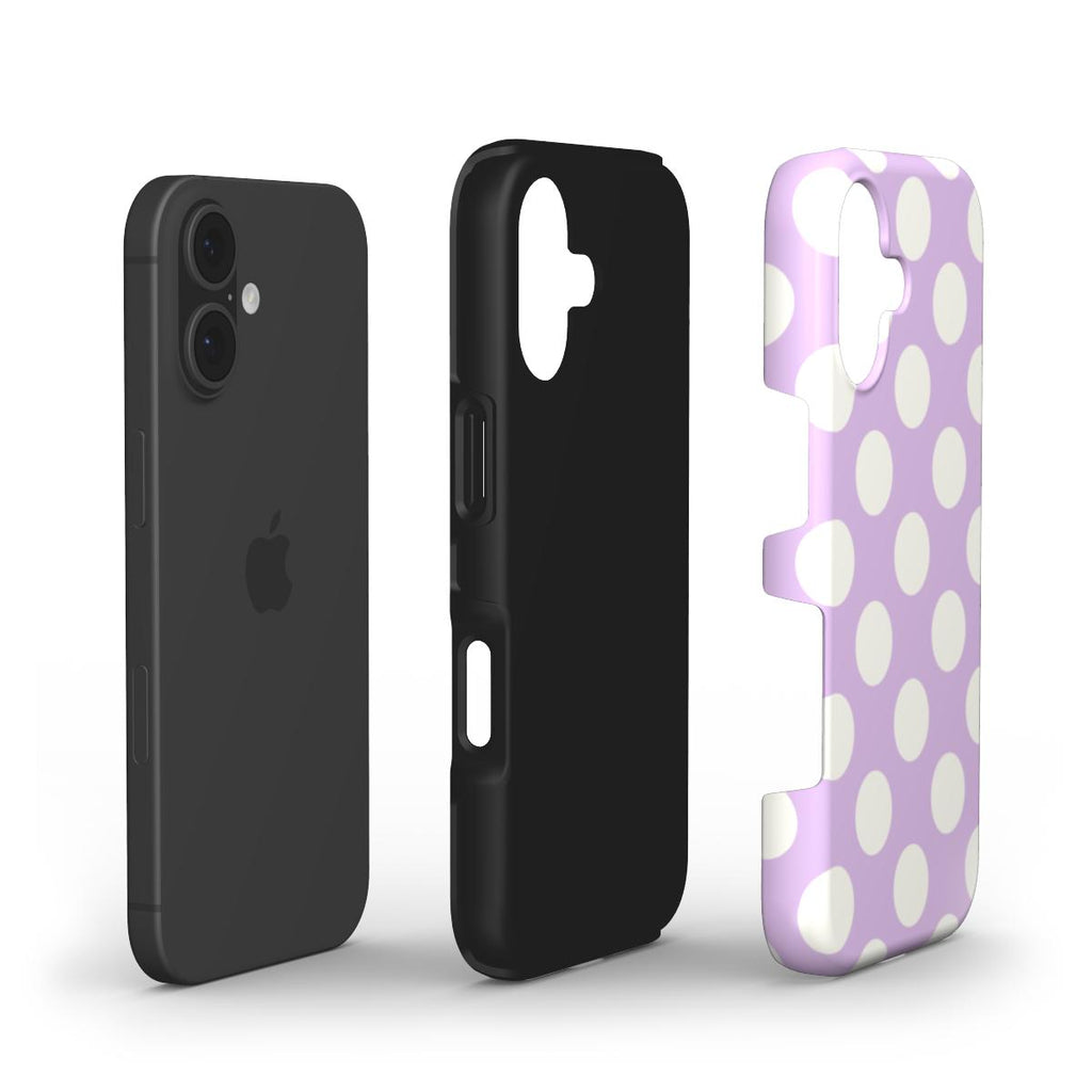 Jumbo Dots Cream & Lilac- Tough Case