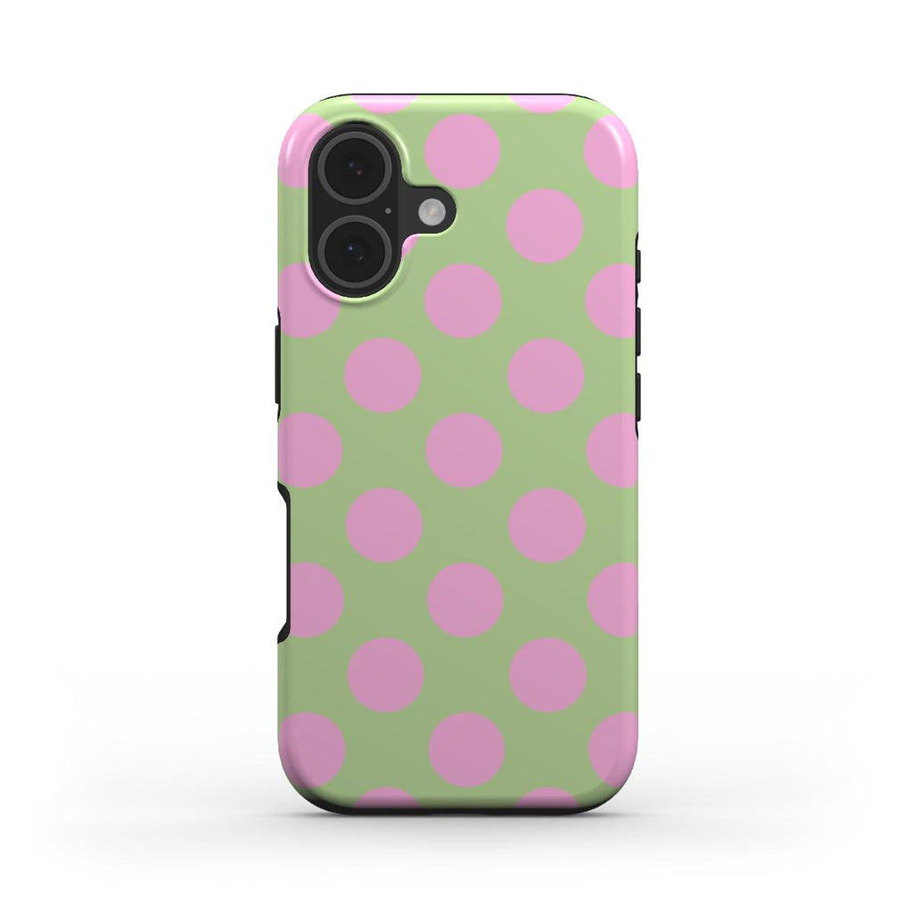 Jumbo Dots Pink & Green- Tough Case