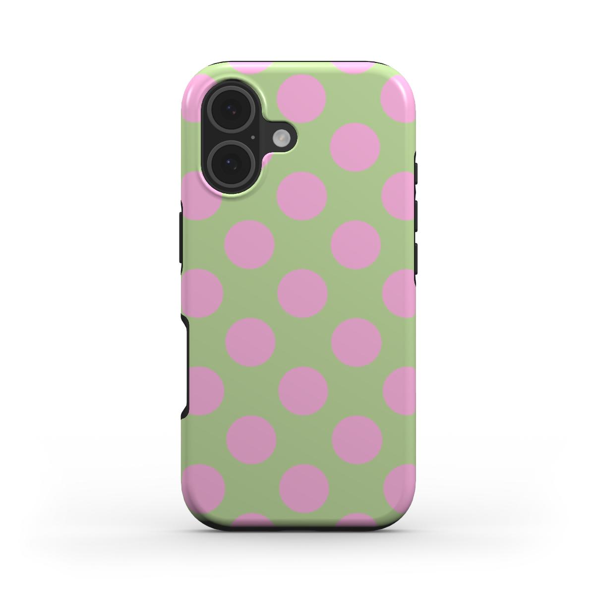 Jumbo Dots Pink & Green- Tough Case