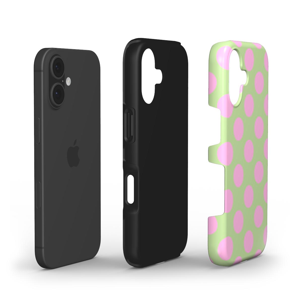Jumbo Dots Pink & Green- Tough Case